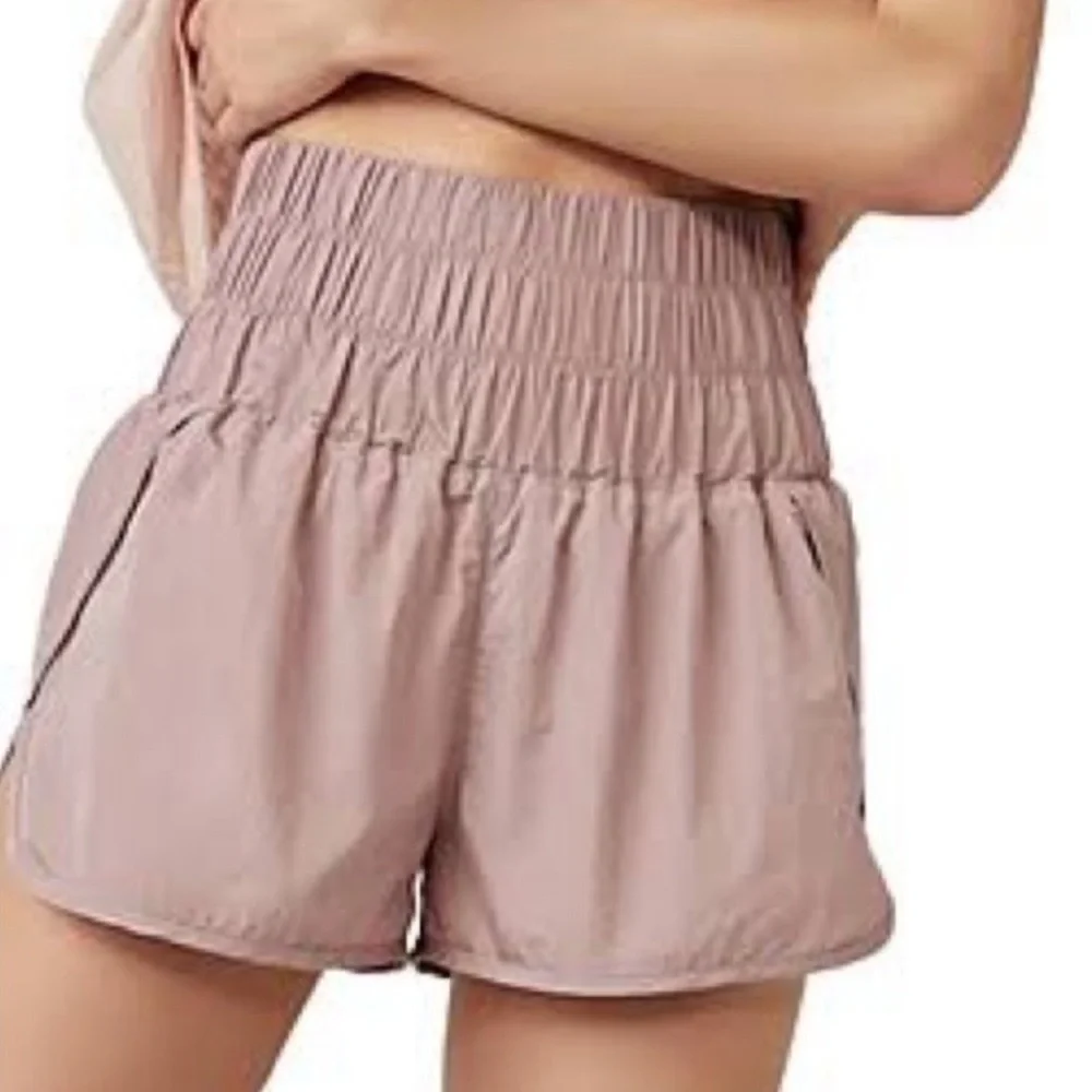 Free People Women's The Way Home Satin mauve Pink Shorts